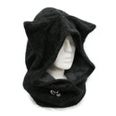 Japanese Harajuku Embroidery New Plush Dark Series Hat Student Boys and Girls Cat Ears Hats Scarf Winter Hat Y2K Halloween Cap