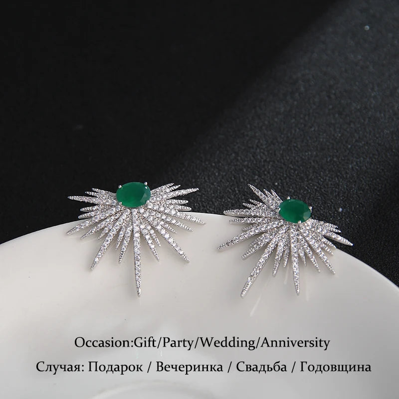 New Arrival Earrings For Women Temperament White Zircon Rhinestones Unique Design Brand Earings Fashion Jewelry Bijoux AE210