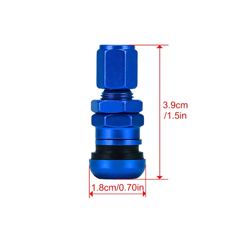 TQQTQQ 4Pcs/Set Car Truck Motorcycle Valve Short Stems Metal Bolt Tire Valve Stem Kit with Dust Cap Car Accessories