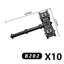 Medieval MOC Weapon Figure Accessories Building Blocks Soldiers Sword Shield Bow Arrow Trident Hammer Axe Spear Brick Kid Toy