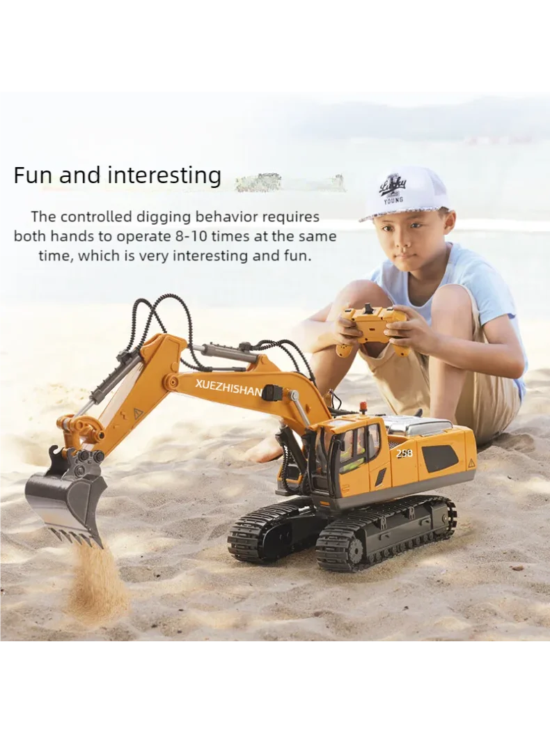 RC Car Children Toys Remote Control Alloy Car Toys For Boys Radio Control Excavator Dump Truck Bulldozer Electric Car Kids Gifts