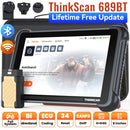 THINKCAR THINKSCAN 689BT Professional Car Diagnostic Tool CANFD DOIP Bi-directional ECU Coding 34 Reset Full System Obd2 Scanner