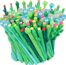 36 Pcs Cactus Gel Pens Set Cute Gifts 0.5mm Black Ink Creative Gel Ink Pen Office School Supplies Prize Student Easter Gift