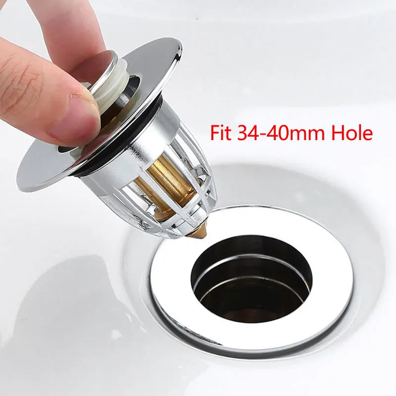 Universal Bathroom Sink Stopper Filter Kitchen Accessories Anti Clogging Basin Pop-up Sink Shower Strainer Drain Hair Catcher