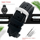 New Breathable Silicone Sports watchBand 18mm 20mm 22mm 24mm For any watch rubber Wrist strap Soft waterproof men's Accessories