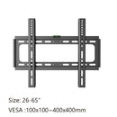 TV Wall Mount Fixed for Most 26"-65" Flat/Curved TVs with Max VESA 400X400mm up to 110Lbs Space Saving Universal TV Bracket