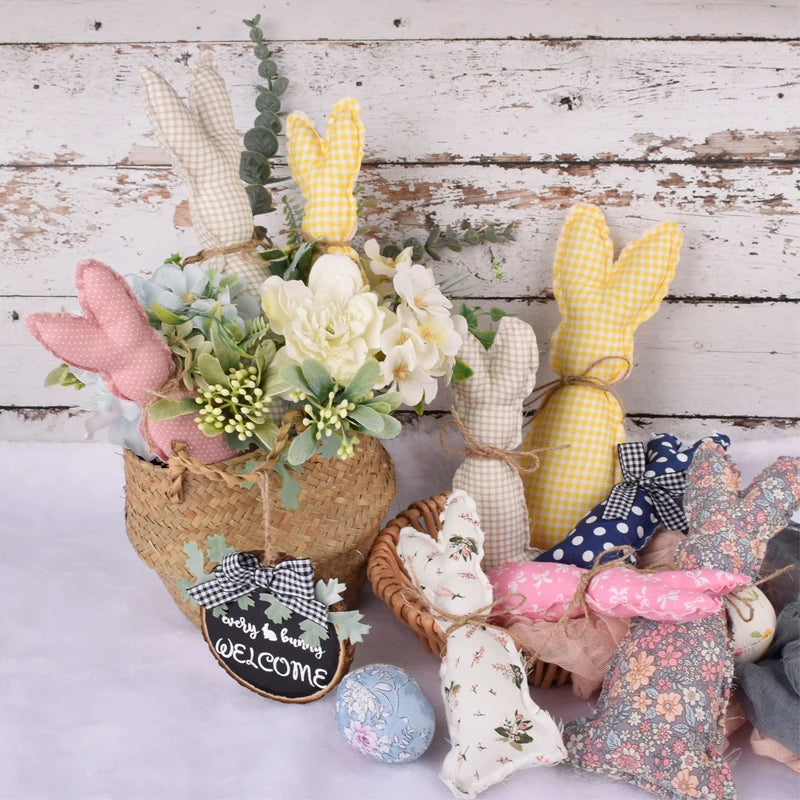 2/3PCS Easter Ornaments Carrots Rabbit Hanging Pendant Toy Cloth Props Happy Easter Decorations 2023 for Home Party