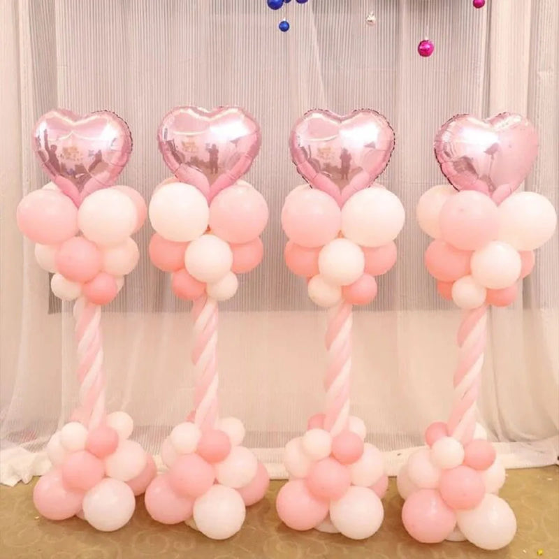 Metal Balloon Column Stand Kit with Base for Ballon Tower Pillar Stand Reusable Balloon Holder for Wedding Birthday Christmas