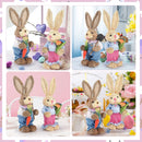 2PCS Straw Rabbit 2025 Easter Bunny Ornament Party Decorations Holiday Home Garden Wedding Decor Crafts Photo Props 25/35cm