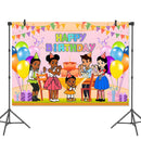 Pink Black Girl Gracies Birthday Party Decorations Corner Party Favors Tablecloth Cups Plates Baby Shower supplies Free Shipping