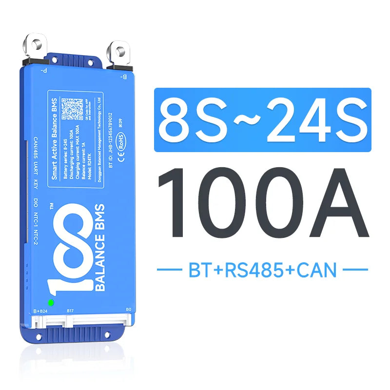 Daly BMS 4S 8S 10S 13S16S 17S 24s Smart bms wifi Active balance BT 200A 100A 150A Lifepo4 Li-ion bms lifepo4 German US Shipping