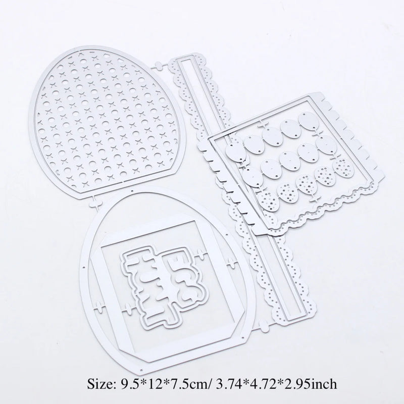 KSCRAFT Easter Egg Shaker Box Metal Cutting Dies Stencils for DIY Scrapbooking Decorative Embossing DIY Paper Cards