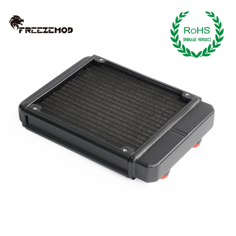 FREEZEMOD water cooler aluminum radiator threaded mouth tight 17 crest fins ROHS certification.  SR-L120G14