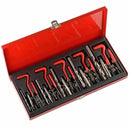 131Pieces Metric HSS Drill Helicoil Thread Repair Kit M5 M6 M8 M10 M12 Threaded Tool Twist Drill Bit Set with Red Case