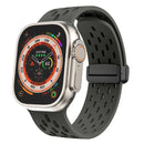 Silicone Bracelet Correa For Apple Watch Ultra band 46mm 49mm 45mm 44mm 42mm 40mm 41mm Magnetic Strap iWatch Series 10 9 8 SE 7