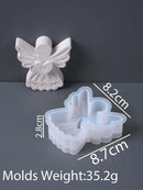 3D Love Angel Flower Arrangement Silicone Mold DIY Valentine's Day Wedding Party Decor Making Molds Plaster Resin Candle Crafts