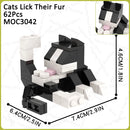 MOC Animal Brick Cat Shark Easter Bunny Deer Rabbit Compatible Building Blocks Set Assembly Toys For Children Adult Friends Gift