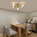 E27 Golden Branch Chandelier, 5-light Retro Metal Ceiling Light, Designed for Lighting in Living Rooms, Bedrooms, Kitchens, Bars