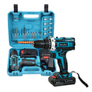 21V Cordless Impact Drill Sets 59pcs Electric Screwdriver Electric Hammer Drill Mini Wireless Hand Drill Lithium Battery Power