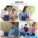 TOPK USB Desk Fan,[2Pack] Mini Fan, Strong Airflow & Quiet Operation,360° Rotatable Head 3-Speed Wind Small Cooling Fan for Home