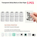 Mini Thermal Transparent Sticky Color On Clear Self-Adhesive Paper 57x25mm Used For Micro Thermal Printer Photo Printing Paper
