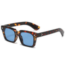 SO&EI Vintage Square Men Sunglasses Fashion Yellow Blue Shades UV400 Women Trending Rivets Punk Sun Glasses