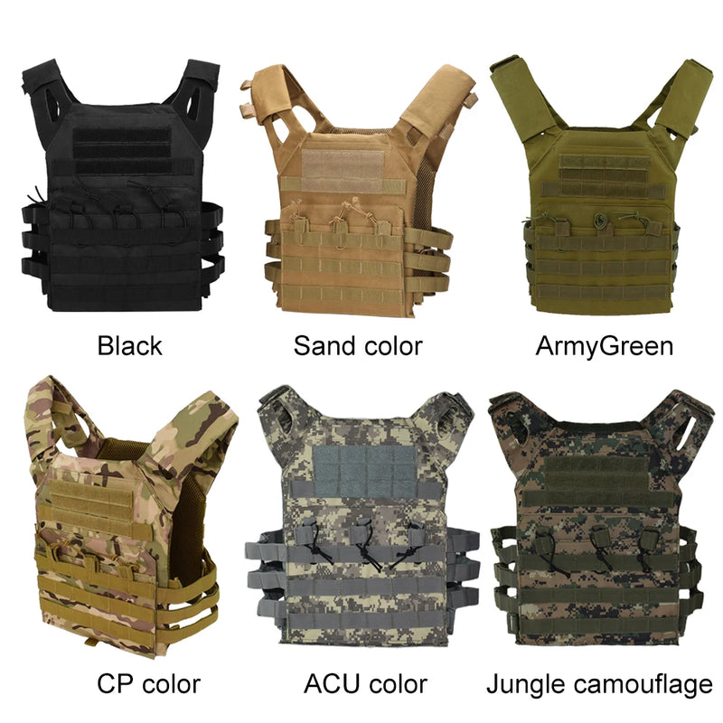 Tactical Vest Army Outdoor Body Armor Molle Plate Carrier Lightweight JPC Hunting Vest CS Game Camo Jungle Security Equipment