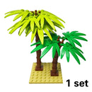 City House Accessories MOC Bricks 3471 2435 6064 Plant Tree Pine Prickly Bush 2x2x4 Green Grass Building Bricks Creative Toys