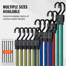 SucceBuy 32pcs Bungee Cords 2M Elastic Luggage Bungee Straps with A3 Steel J-Hooks Anti-slip Flat Elasticity Rope for Cargo