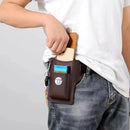 Men's Belt Leather Case Vertical Multifunctional Portable Phone Waistpack Card Bag Can Be Keyed Pu Leather Gift 2024 New