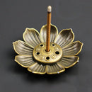 Buddhism Lotus Line Incense Holder Plate Alloy Incense Burner Temples Yoga Studios Home Decoration