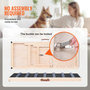 SucceBuy Dog Ramp Folding Ladder Anti-slip High Adjustable Wooden Pet Ramp Removable for Small Old Dog Climb Stairs Sofa Car Bed