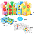 Montessori Toys Children Learn Basic Life Skills Teaching AIDS Clothing Threading Buttons Sewing Board Ggame Puzzle Toys