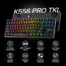 Redragon K556 PRO TKL Wireless RGB Gaming Keyboard 80% 87 Keys BT/2.4Ghz Tri-Mode Hot-Swap Mechanical Keyboard
