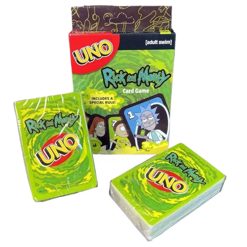 UNO co-branded Rick and Morty cards multiplayer leisure entertainment party desktop chess and card game playing cards wholesale