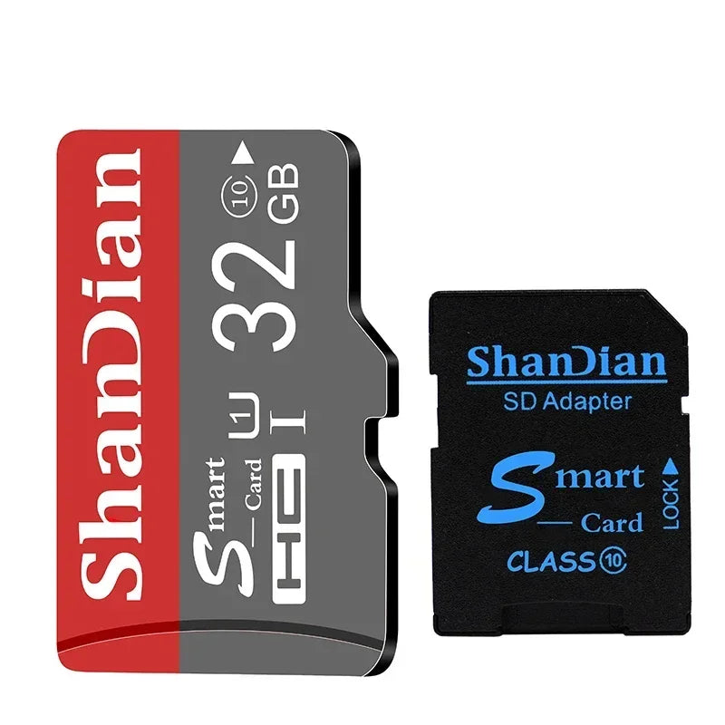 SHANDIAN Smart SD Card 32GB High Speed Class 10 8GB 16GB 32GB Free Card Reader 64GB Mini SD Memory Card TF Card for Smartphone