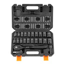 SucceBuy 23PCs 1/2" Drive Impact Socket Set Socket Set SAE (7/16" -1")& Metric (13-24mm) 6 Point Cr-V Alloy Steel Auto Repair
