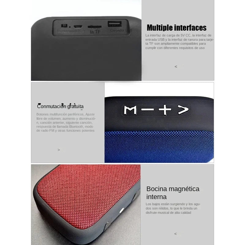 Mini Wireless Bluetooth Speaker Box Outdoor Speakers Subwoofer Music Center Boom Box 3D Stereo Radio Support SD TF Card FM Radio