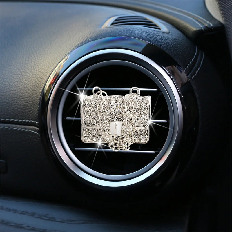 Car Air Freshener Auto Outlet Perfume Clip Bling Car Accessories Purse High Heel Car Scent Diffuser Car Decoration For Girls