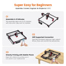 AlgoLaser Desktop Laser Engraver Y-axis Rotary Roller Engraving Cutting Cutter Machine Wood Metal Acrylic Woodworking 390x410mm