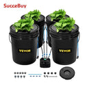 SucceBuy Hydroponics Deep Water Culture DWC Hydroponic System 5 Gallon 4 / 5 / 8 Buckets Hydroponic Systems, Parts & Accessories
