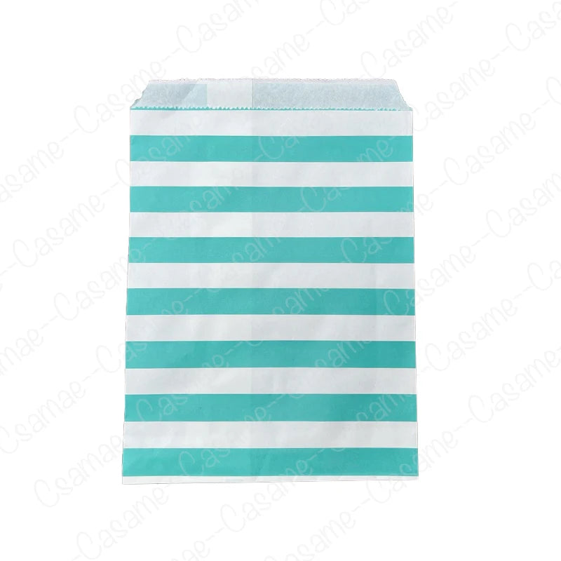 50 pcs 5x7 inch Paper Bag Four Leaf Clover Polka Dot Wavy Kraft Paper Bag Mixed Cookies Candy Gift Wrapping Bag For Christmas