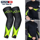 1Pair Sports Cooling Cycling Arm Sleeves Anti-UV Protection Elastic Arm Cover for Driving Running Basketball Football Golf