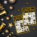 1 Set 2025 Happy New Year Theme Bingo Desktop Game Cards for 24 Players Family Classroom New Year Party Favors Decoration