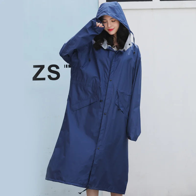 Adult raincoat female fashion hiking long increase waterproof windbreaker light body poncho male Japanese and Korean version