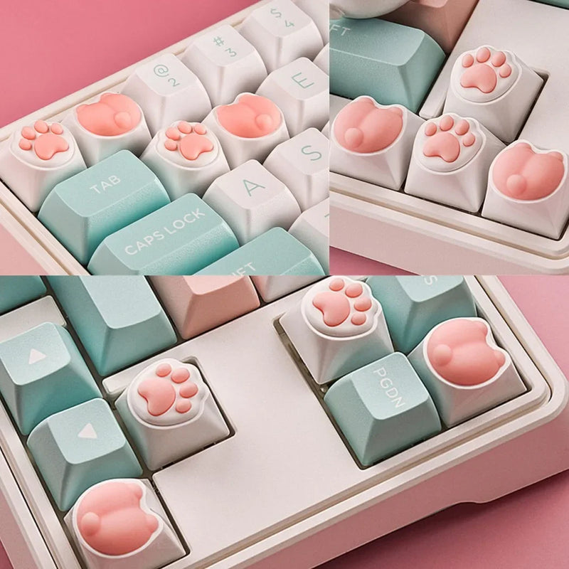 3D Cute Soft Cartoon Keycaps Replace for Cherry MX Gaming Mechanical Keyboard Keycap Keys Anime Custom Key Caps