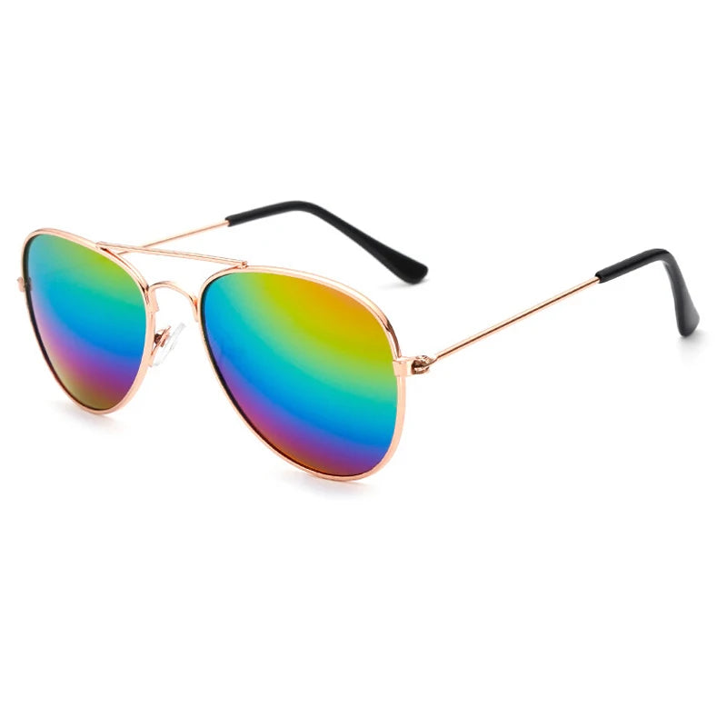 Fashion Parent-child Sunglasses Kids Adult Outdoor Travel Round Pilot Sun Glasses Unisex Children Vintage UV400 Shades Eyewear