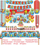 Superzings Birthday Party Supplies Balloon Banner Backdrop Tableware Cake Topper Party Decoration Baby Shower