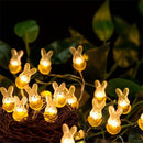 Easter Rabbits Carrots Light Decoration Batteries Copper Wire Waterproof LED String Lights Home Outdoor Easter Party Decorations