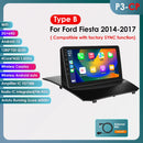 Hizpo Smart Car Systems Radio for Ford Fiesta MK7 2009-2017 Car Multimedia GPS 2din Autoradio Wireless CarPlay Android Auto WIFI